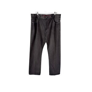 Linea Uomo Jeans Relaxed Straight Fit Y2K Black Faded Denim Mens 40x33 NWOT